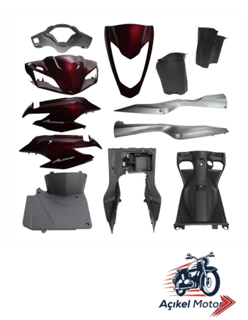 KAPORTA SET [BORDO] [ESKİ MODEL] HONDA ACTIVA S #65528